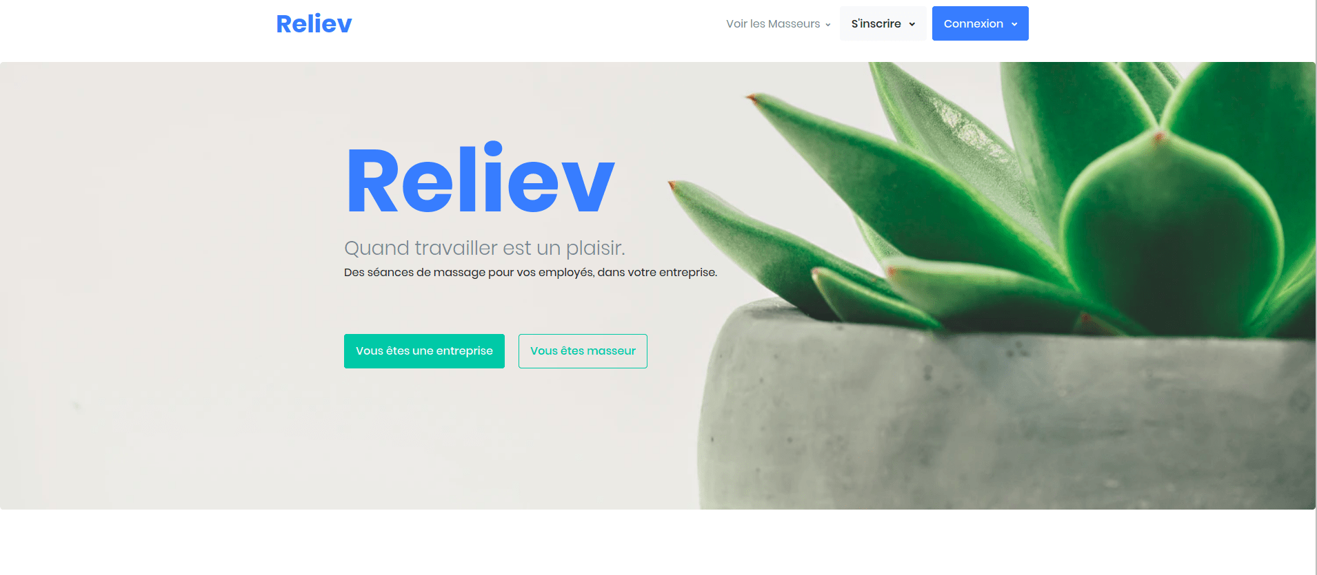 Reliev — Du concept au produit : une marketplace de massages en entreprise